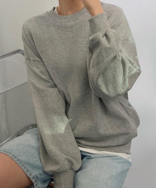 fd style(エフディ スタイル)の「ビビッド ドルマンスリーブ ベーシックトレーナー(Tシャツ/カットソー・レディース・MD.Gray/Cobalt/Cream/DK.Gray・FREE)」の8枚目の写真