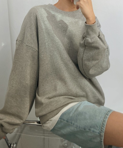 fd style(エフディ スタイル)の「ビビッド ドルマンスリーブ ベーシックトレーナー(Tシャツ/カットソー・レディース・MD.Gray/Cobalt/Cream/DK.Gray・FREE)」の21枚目の写真