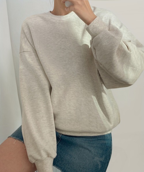 fd style(エフディ スタイル)の「ビビッド ドルマンスリーブ ベーシックトレーナー(Tシャツ/カットソー・レディース・MD.Gray/Cobalt/Cream/DK.Gray・FREE)」の13枚目の写真