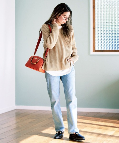 BAYFLOW（ベイフロー）の「バンブーボストンバッグ（ボストンバッグ・レディース・ブラック/ベージュ/オレンジ・FREE）」の15枚目の写真