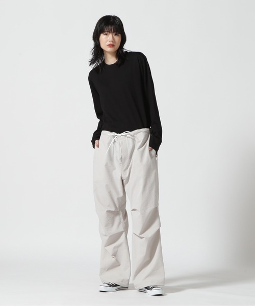 WILD THINGS(ワイルドシングス)の「WILD THINGS/ワイルドシングス Ws SEERSUCKER OVERPANTS シアサッカー オーバー パンツ WTW23008SK(その他パンツ・レディース・ネイビー/グレー系その他3・S)」の21枚目の写真