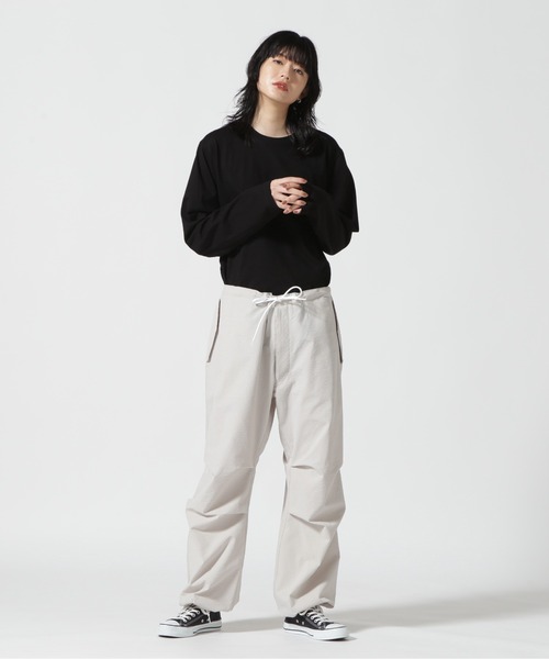WILD THINGS(ワイルドシングス)の「WILD THINGS/ワイルドシングス Ws SEERSUCKER OVERPANTS シアサッカー オーバー パンツ WTW23008SK(その他パンツ・レディース・ネイビー/グレー系その他3・S)」の20枚目の写真