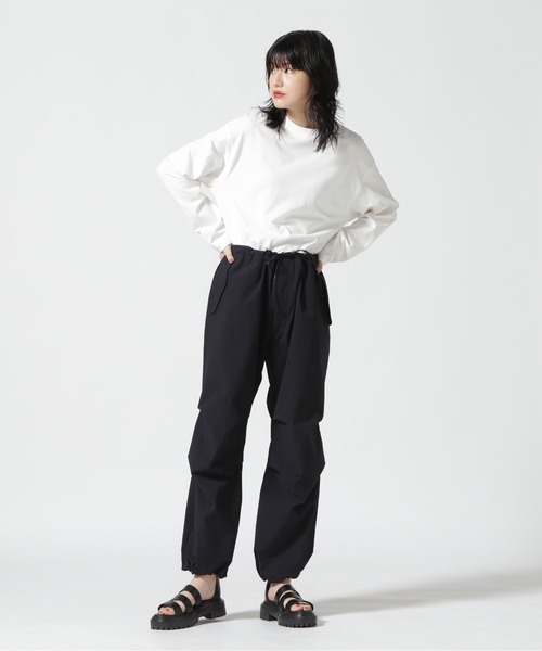 WILD THINGS(ワイルドシングス)の「WILD THINGS/ワイルドシングス Ws SEERSUCKER OVERPANTS シアサッカー オーバー パンツ WTW23008SK(その他パンツ・レディース・ネイビー/グレー系その他3・S)」の19枚目の写真