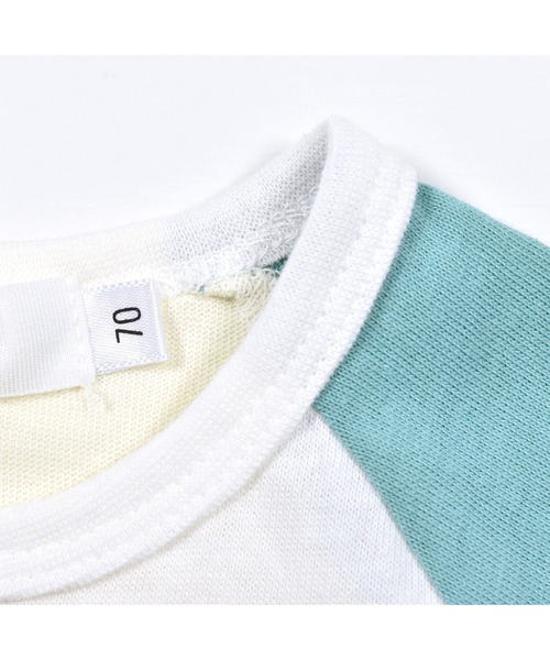 SLAP SLIP BABY(スラップスリップベビー)の「SLAPSLIPBABY/【防汚】アニマルイヌ刺繍配色ロンパースベビー(60~80cm)(ロンパース・キッズ・ブルー系その他/イエロー系その他・60/70/80)」の4枚目の写真