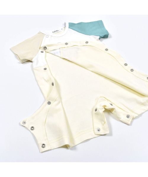 SLAP SLIP BABY(スラップスリップベビー)の「SLAPSLIPBABY/【防汚】アニマルイヌ刺繍配色ロンパースベビー(60~80cm)(ロンパース・キッズ・ブルー系その他/イエロー系その他・60/70/80)」の11枚目の写真