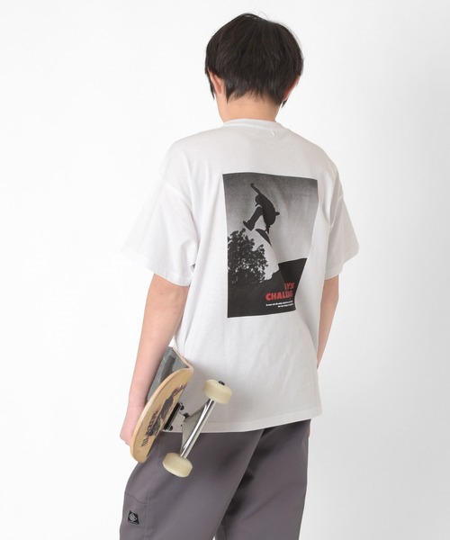 GLAZOS(グラソス)の「【接触冷感】アソートバックフォトプリント半袖Tシャツ(Tシャツ/カットソー・キッズ・ブルー/オートミール/チャコールグレー/カーキ/ホワイト/グレー/ベージュ・140cm/150cm/130cm/170cm/160cm)」の1枚目の写真