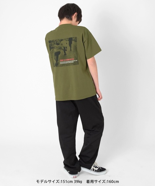 GLAZOS(グラソス)の「【接触冷感】アソートバックフォトプリント半袖Tシャツ(Tシャツ/カットソー・キッズ・ブルー/オートミール/チャコールグレー/カーキ/ホワイト/グレー/ベージュ・140cm/150cm/130cm/170cm/160cm)」の12枚目の写真