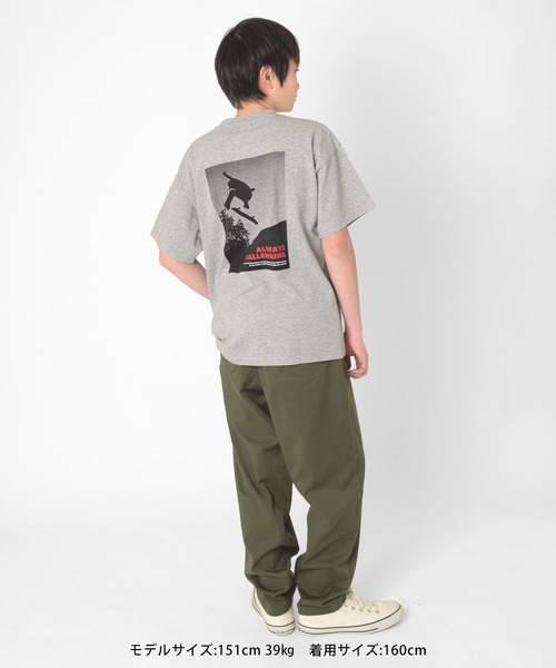 GLAZOS(グラソス)の「【接触冷感】アソートバックフォトプリント半袖Tシャツ(Tシャツ/カットソー・キッズ・ブルー/オートミール/チャコールグレー/カーキ/ホワイト/グレー/ベージュ・140cm/150cm/130cm/170cm/160cm)」の15枚目の写真