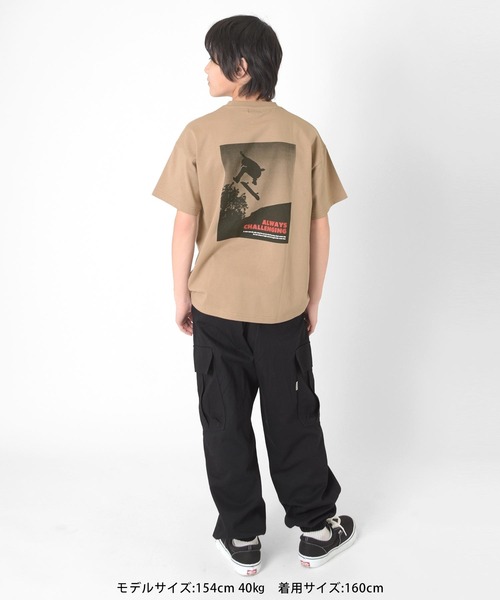 GLAZOS(グラソス)の「【接触冷感】アソートバックフォトプリント半袖Tシャツ(Tシャツ/カットソー・キッズ・ブルー/オートミール/チャコールグレー/カーキ/ホワイト/グレー/ベージュ・140cm/150cm/130cm/170cm/160cm)」の11枚目の写真