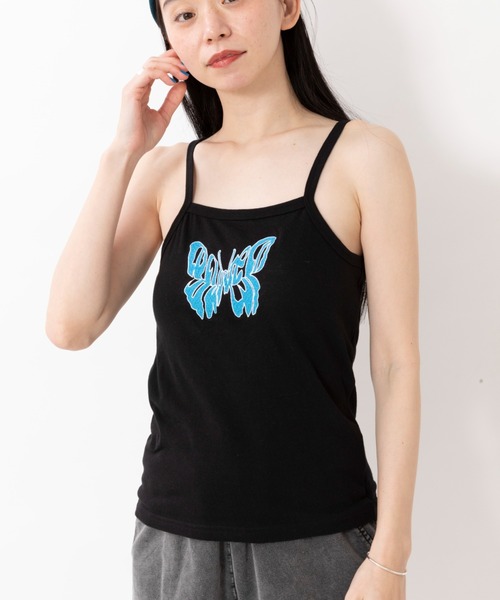 ⭐️試着のみ⭐️CC 25P トップ プリントシルクロゴ　キャミソール ネイビー40 楽天市場】デニム風キャミソールカップ付きブラトップ着やせビスチェ