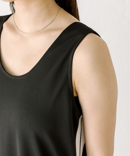 mystic（ミスティック）の「【サイズ展開あり】ラインジャージワンピース（ワンピース・レディース・ブラック/ブラック系その他/ベージュ・1/2）」の20枚目の写真