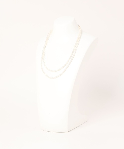 AMERICAN HOLIC(アメリカンホリック)の「ナツメパール2連&メタルコイン3WAYネックレス(ネックレス・レディース・ゴールド・FREE)」の3枚目の写真