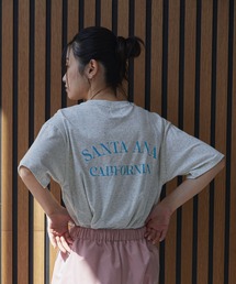 ネック刺繍バックロゴオーバーTee