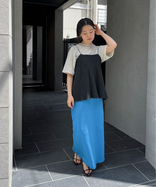 feepur（フェピュール）の「ネック刺繍バックロゴオーバーTee（Tシャツ/カットソー・レディース・オートミール/チャコールグレー/オフホワイト・MEDIUM）」の14枚目の写真