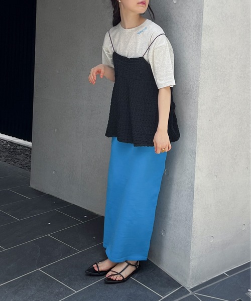 feepur（フェピュール）の「ネック刺繍バックロゴオーバーTee（Tシャツ/カットソー・レディース・オートミール/チャコールグレー/オフホワイト・MEDIUM）」の17枚目の写真