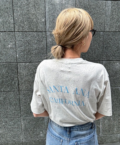 feepur（フェピュール）の「ネック刺繍バックロゴオーバーTee（Tシャツ/カットソー・レディース・オートミール/チャコールグレー/オフホワイト・MEDIUM）」の9枚目の写真