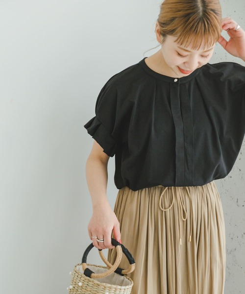 ITEMS URBANRESEARCH（アイテムズ アーバンリサーチ）の「フハクライクスキッパーフレンチTシャツ（Tシャツ/カットソー・レディース・ホワイト/オレンジ/ストライプ/ブラック・FREE）」の5枚目の写真