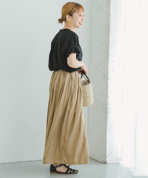 ITEMS URBANRESEARCH（アイテムズ アーバンリサーチ）の「フハクライクスキッパーフレンチTシャツ（Tシャツ/カットソー・レディース・ホワイト/オレンジ/ストライプ/ブラック・FREE）」の11枚目の写真