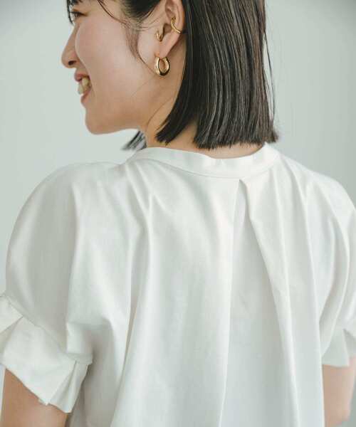 ITEMS URBANRESEARCH（アイテムズ アーバンリサーチ）の「フハクライクスキッパーフレンチTシャツ（Tシャツ/カットソー・レディース・ホワイト/オレンジ/ストライプ/ブラック・FREE）」の19枚目の写真