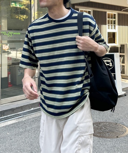 U.S. POLO ASSN.（ユーエスポロアッスン）の「1ポイント刺繍鹿の子T（Tシャツ/カットソー・レディース・ブルー/ホワイト/ベージュ/グリーン/ブラック/イエロー・LARGE/MEDIUM）」の10枚目の写真