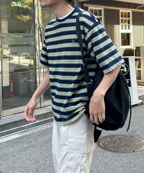 U.S. POLO ASSN.（ユーエスポロアッスン）の「1ポイント刺繍鹿の子T（Tシャツ/カットソー・レディース・ブルー/ホワイト/ベージュ/グリーン/ブラック/イエロー・LARGE/MEDIUM）」の8枚目の写真