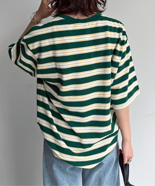 U.S. POLO ASSN.（ユーエスポロアッスン）の「1ポイント刺繍鹿の子T（Tシャツ/カットソー・レディース・ブルー/ホワイト/ベージュ/グリーン/ブラック/イエロー・LARGE/MEDIUM）」の14枚目の写真