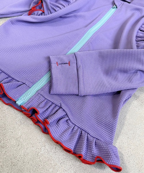 HOGAN RANCH WEAR（ホーガンランチウエア）の「girl’s ZIPラッシュガード/UVカット(80～140cm)（ラッシュガード・キッズ・オレンジ/ラベンダー・140/80/120/130/90/100/110）」の6枚目の写真