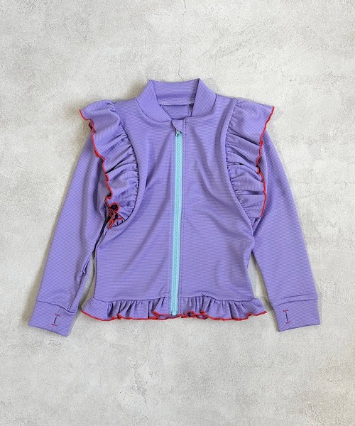 HOGAN RANCH WEAR（ホーガンランチウエア）の「girl’s ZIPラッシュガード/UVカット(80～140cm)（ラッシュガード・キッズ・オレンジ/ラベンダー・140/80/120/130/90/100/110）」の9枚目の写真