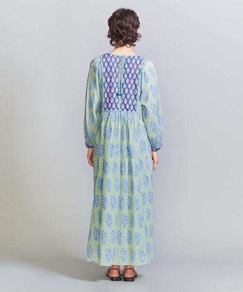 はち❣️新品 リフレクト 洗えるワンピース セットアップ ワンピース ne Quittez pas＞エスニック コンビ ワンピース -ウォッシャブル