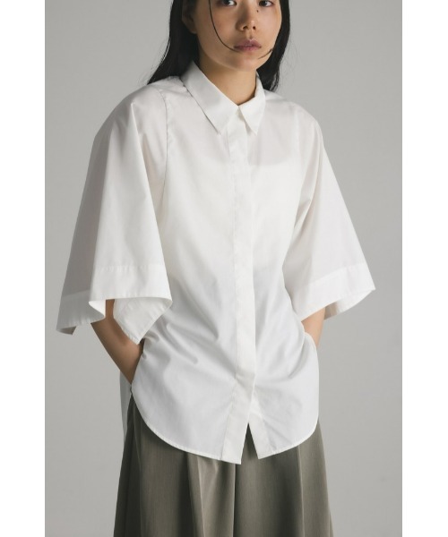 STYLEMIXER(スタイルミキサー)の「スリットベルスリーブシャツ(シャツ/ブラウス・レディース・ホワイト/ブラック系その他/ネイビー・FREE)」の3枚目の写真