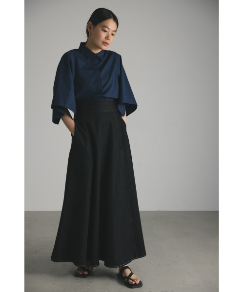 STYLEMIXER(スタイルミキサー)の「スリットベルスリーブシャツ(シャツ/ブラウス・レディース・ホワイト/ブラック系その他/ネイビー・FREE)」の21枚目の写真