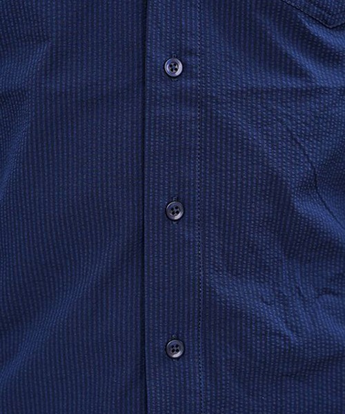adamsJUGGLER（アダムスジャグラー）の「23/シアサッカーロングシャツ（シャツ/ブラウス・メンズ・ホワイト/ネイビー・L/M/XL/S）」の15枚目の写真