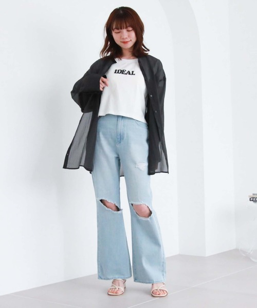 archives（アルシーヴ）の「エンボス発泡アソートＴシャツ（Tシャツ/カットソー・レディース・オフホワイト/ブラック/チャコールグレー/ホワイト・MEDIUM）」の5枚目の写真