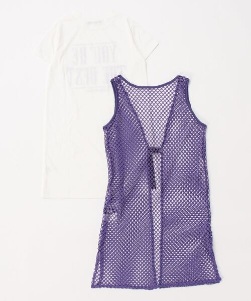 ZIDDY(ジディ)の「ZIDDY/【前後2WAY】メッシュガウン&Tシャツワンピセット(130~160cm)(ワンピース・キッズ・パープル/ブラック・140/160/150/130)」の16枚目の写真