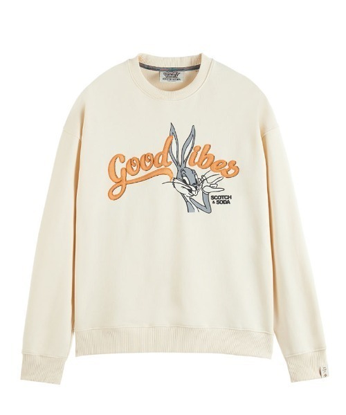 SCOTCH&SODA◆スコッチアンドソーダ/ウール切替ブルゾン/ブルゾン/L/ウール/ネイビー/古着/中古