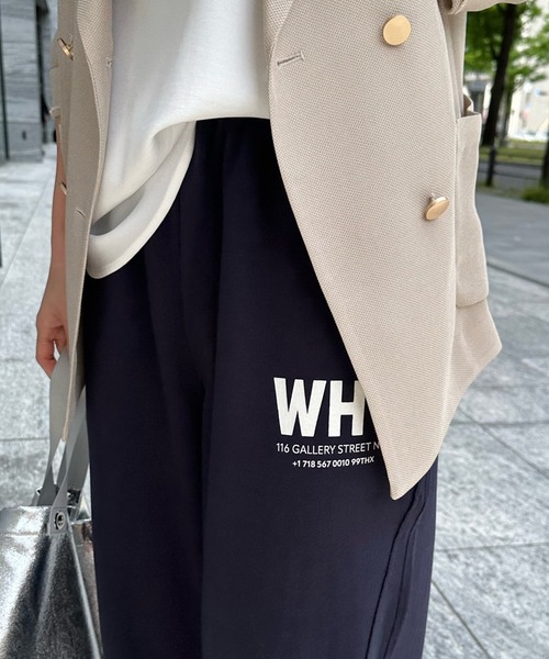 DouDou(ドゥドゥ)の「ミニ裏毛イージーパンツ(スウェットパンツ・レディース・グレイッシュベージュ/ネイビー・FREE)」の12枚目の写真