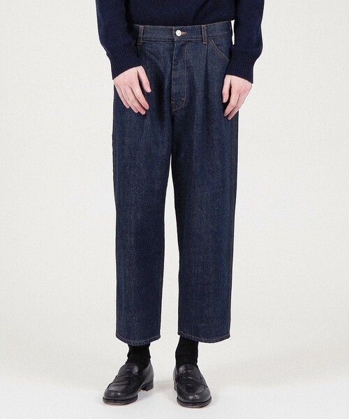 CELLAR DOOR（セラドール）の「Cellar Door コットン タックデニム（デニムパンツ・メンズ・ブルー/ダークブルー・2/1）」の3枚目の写真