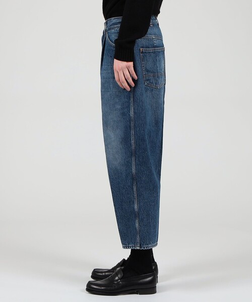 CELLAR DOOR（セラドール）の「Cellar Door コットン タックデニム（デニムパンツ・メンズ・ブルー/ダークブルー・2/1）」の6枚目の写真