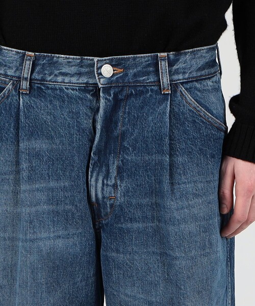 CELLAR DOOR（セラドール）の「Cellar Door コットン タックデニム（デニムパンツ・メンズ・ブルー/ダークブルー・2/1）」の8枚目の写真