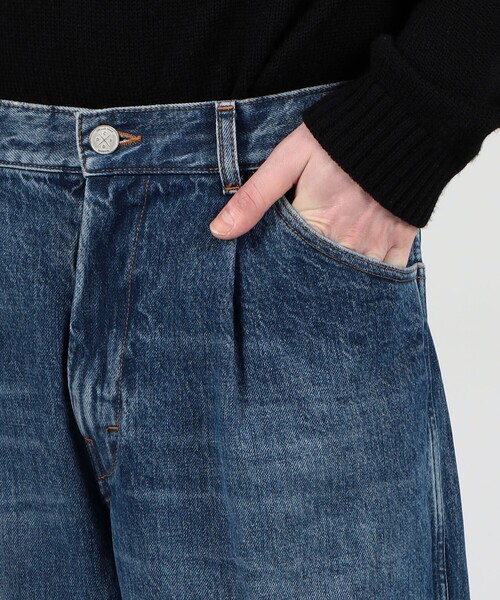 CELLAR DOOR（セラドール）の「Cellar Door コットン タックデニム（デニムパンツ・メンズ・ブルー/ダークブルー・2/1）」の10枚目の写真