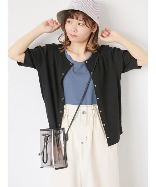 ehka sopo（エヘカソポ）の「メローフリルタンクトップ（タンクトップ・レディース・グレー/オフホワイト/グリーン/ダークブラウン・F）」の10枚目の写真