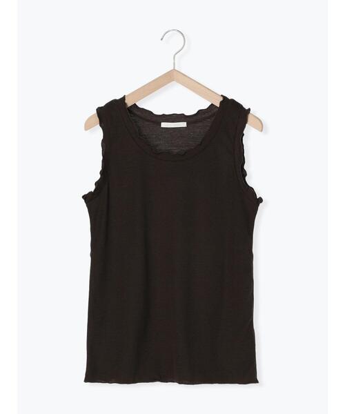 ehka sopo（エヘカソポ）の「メローフリルタンクトップ（タンクトップ・レディース・グレー/オフホワイト/グリーン/ダークブラウン・F）」の17枚目の写真