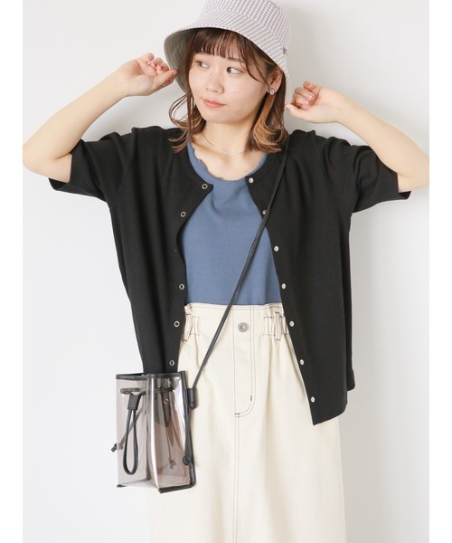 ehka sopo（エヘカソポ）の「メローフリルタンクトップ（タンクトップ・レディース・グレー/オフホワイト/グリーン/ダークブラウン・F）」の21枚目の写真