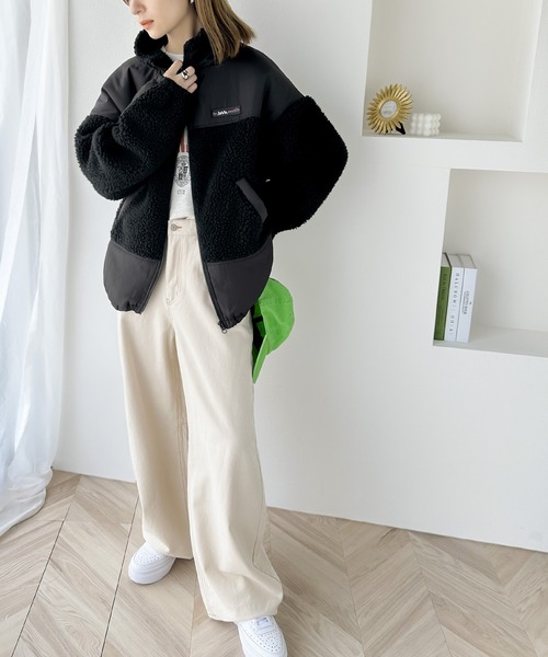 新品　ABITOKYO　異素材ジャケット/ブルゾン ABITOKYO セットアップ 異素材シアースリーブショートテーラード