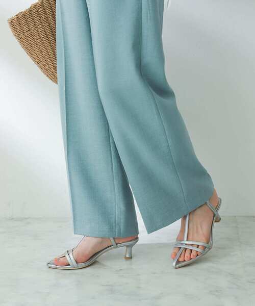 SENSE OF PLACE by URBAN RESEARCH（センスオブプレイスバイアーバンリサーチ）の「ポインテッドナローストラップサンダル（サンダル・レディース・シルバー/ホワイト/ブラック・SMALL/MEDIUM/LARGE）」の18枚目の写真