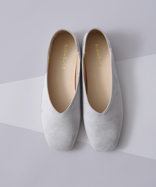 CALIFORNIA OUTFITTERS（カリフォルニア アウトフィッターズ）の「スクウェアトゥバレエ　フラットシューズ/「オールシーズン活躍できるフラットバレエシューズ」【Maison select -メゾンセレクト-cawaii shoes カワイイシューズコレクション】（パンプス・レディース・アイボリー/ピンクベージュ/グレイッシュベージュ/ブラック・M/LL/L）」の4枚目の写真