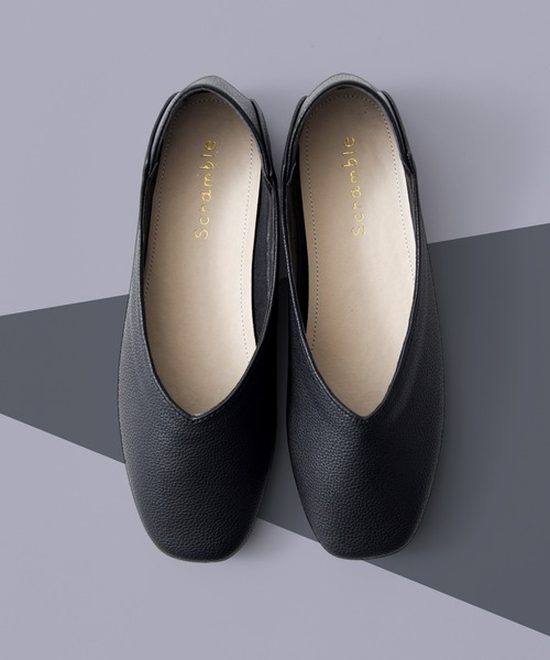 CALIFORNIA OUTFITTERS（カリフォルニア アウトフィッターズ）の「スクウェアトゥバレエ　フラットシューズ/「オールシーズン活躍できるフラットバレエシューズ」【Maison select -メゾンセレクト-cawaii shoes カワイイシューズコレクション】（パンプス・レディース・アイボリー/ピンクベージュ/グレイッシュベージュ/ブラック・M/LL/L）」の3枚目の写真