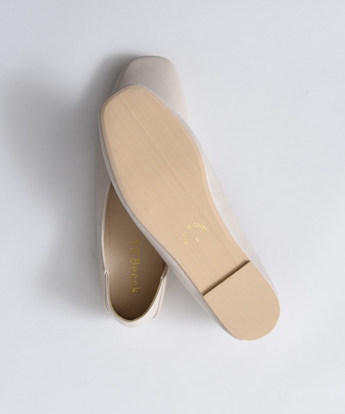 CALIFORNIA OUTFITTERS（カリフォルニア アウトフィッターズ）の「スクウェアトゥバレエ　フラットシューズ/「オールシーズン活躍できるフラットバレエシューズ」【Maison select -メゾンセレクト-cawaii shoes カワイイシューズコレクション】（パンプス・レディース・アイボリー/ピンクベージュ/グレイッシュベージュ/ブラック・M/LL/L）」の5枚目の写真