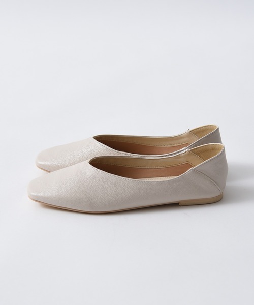 CALIFORNIA OUTFITTERS（カリフォルニア アウトフィッターズ）の「スクウェアトゥバレエ　フラットシューズ/「オールシーズン活躍できるフラットバレエシューズ」【Maison select -メゾンセレクト-cawaii shoes カワイイシューズコレクション】（パンプス・レディース・アイボリー/ピンクベージュ/グレイッシュベージュ/ブラック・M/LL/L）」の17枚目の写真