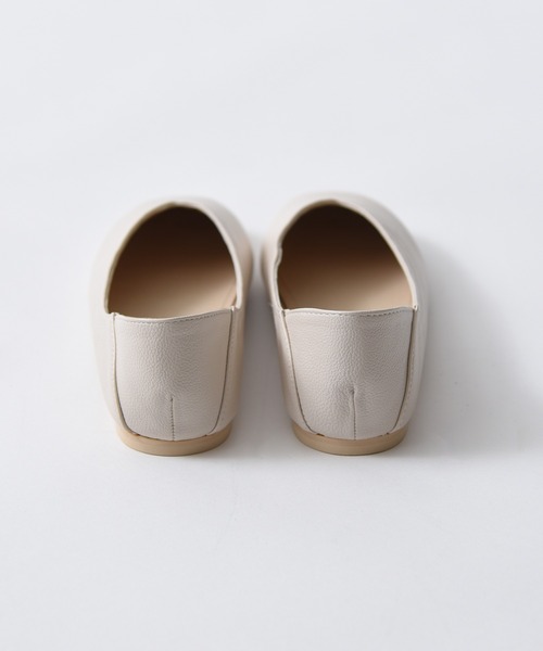 CALIFORNIA OUTFITTERS（カリフォルニア アウトフィッターズ）の「スクウェアトゥバレエ　フラットシューズ/「オールシーズン活躍できるフラットバレエシューズ」【Maison select -メゾンセレクト-cawaii shoes カワイイシューズコレクション】（パンプス・レディース・アイボリー/ピンクベージュ/グレイッシュベージュ/ブラック・M/LL/L）」の7枚目の写真